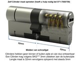 Nabestelling 1 t/m 3 stuks M&C CONDOR Cilinders  zonder sleutels voor Irislaan_